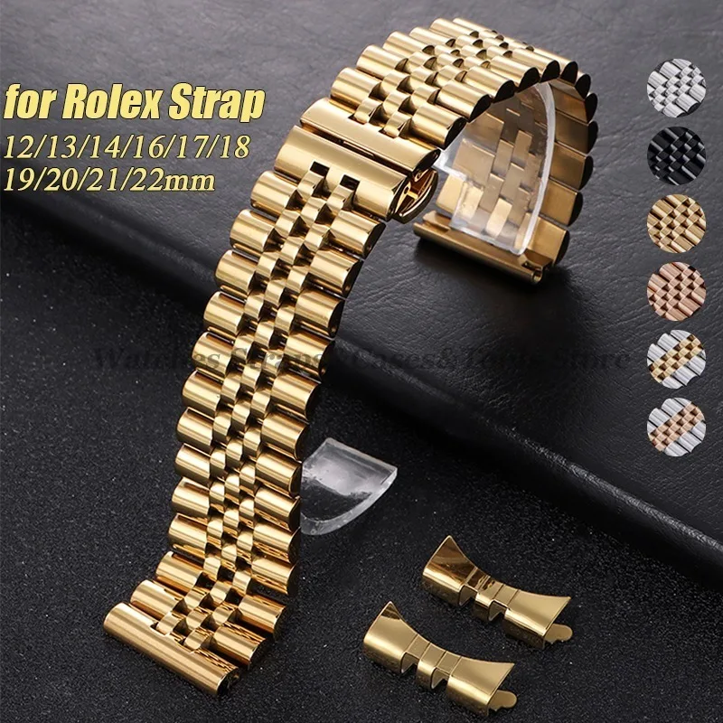 12/13/14/16/17/18/19/20/21/22mm Solid Stainless Steel Watch