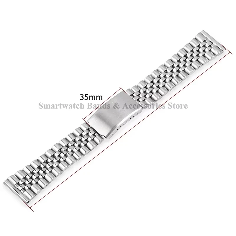 Stainless Steel Watch Strap with Metal Folding Buckle Bracelet