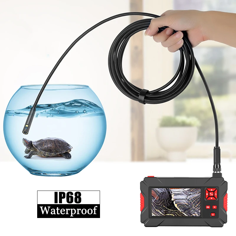 5,5mm 2/5/10 meter 8LED 1080P HD Industrie Endoskop Kamera Wasserdicht  Inspektion Endoskop Auto Zubehör - AliExpress