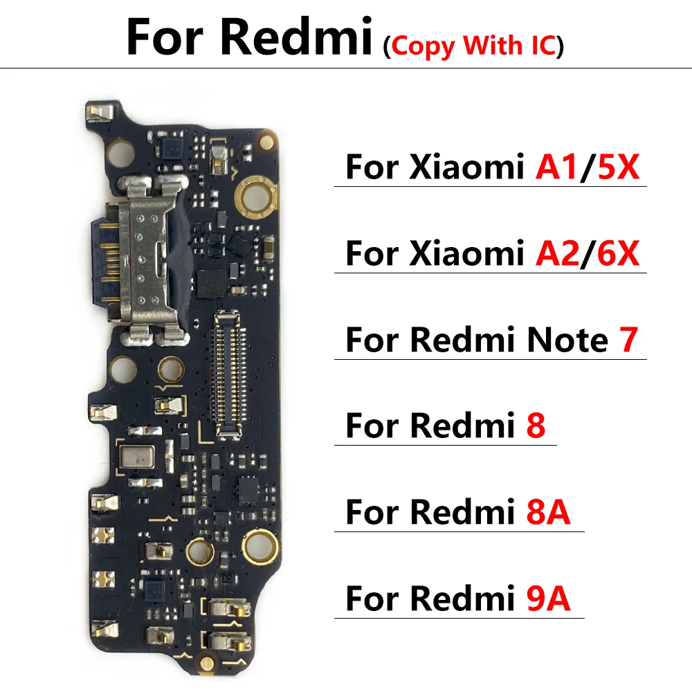 

10 Pcs For Xiaomi Mi A1 A2 Redmi 8 8A 9A Note 7 Dock Connector USB Charger Charging Port Flex Flex Cable Repair Parts