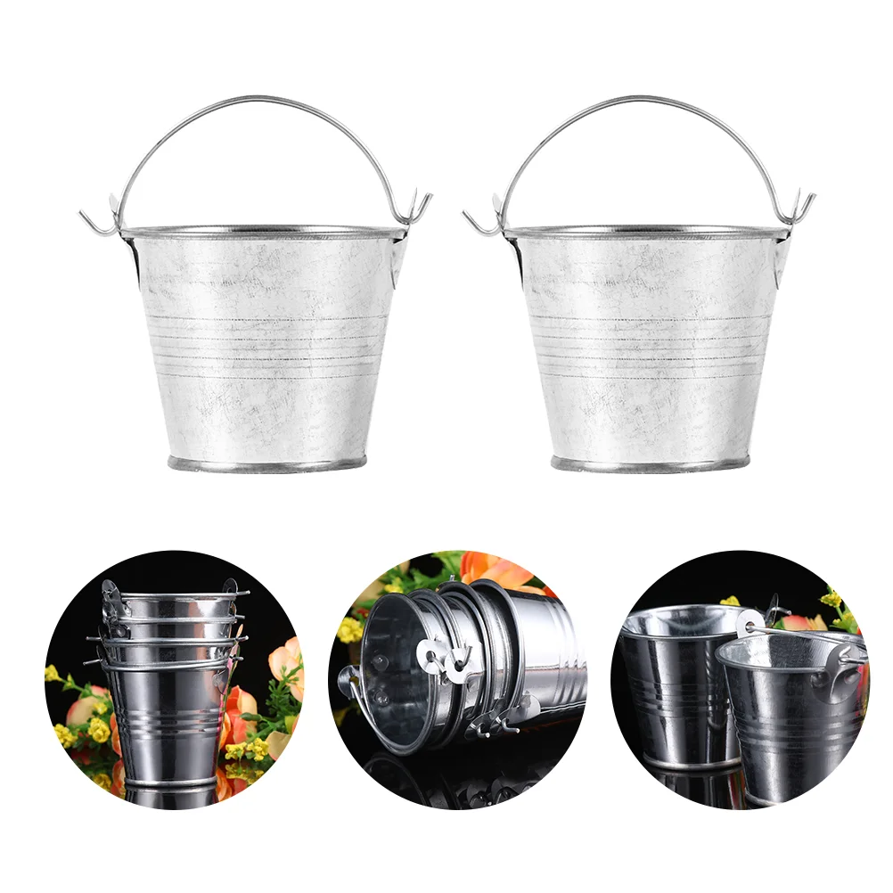 

Mini Buckets Metal Flower Bucket Pot Small Pails Iron Planter Party Tin Planters Holder Galvanized Plant Favors Pots Hanging