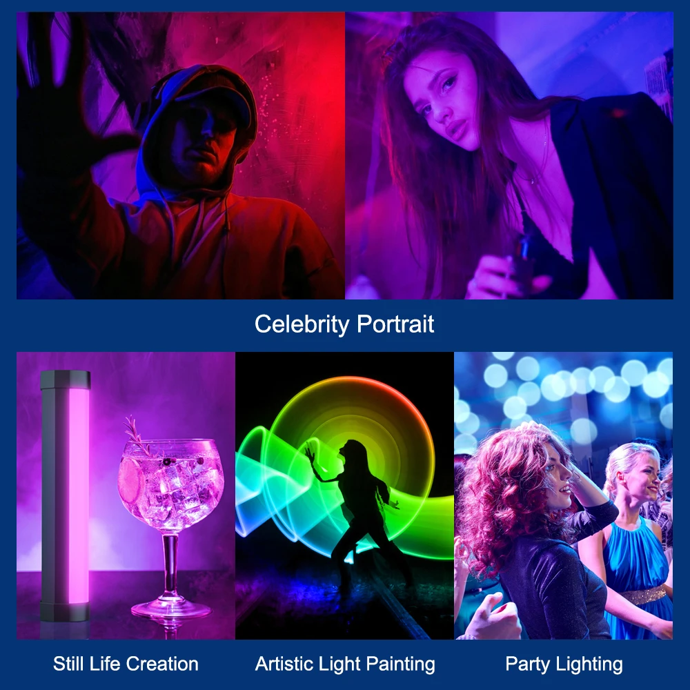 Ring Light LUXCEO Handheld Light Wand, Multicolor RGB LED Video