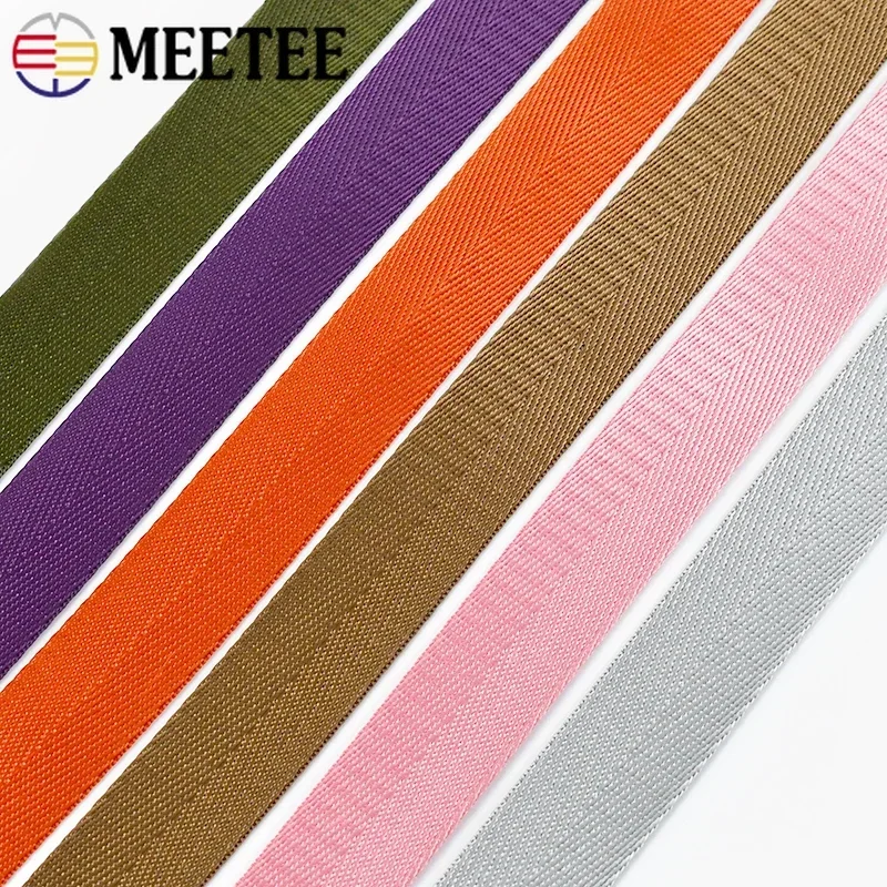 Elegant Nylon Herringbone Webbing Tape for DIY Crafts & Sewing Accessories – 5M