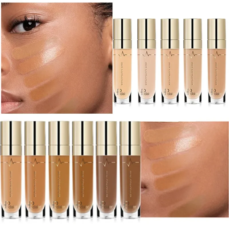 Face Contour Concealer Liquid Waterproof Full Coverage Foundation Corrector Palette Base Trucco Professionale Per La Pelle Scura