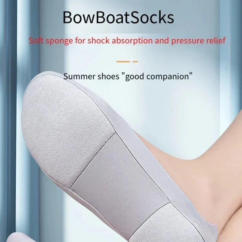 Women Boat Sock Plantar Fasciitis Shoes Insole Socks Insoles for Feet Shock Absorbing Shoe Sole Invisible Non slip Shoe pads