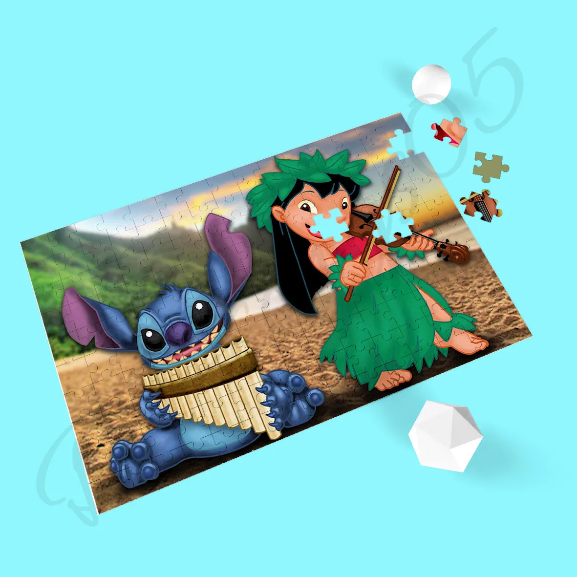 Disney Lilo & Stitch Jigsaw Puzzles 35 300 500 1000 Pieces of Wooden Puzzles  for Kids Cute Cartoon Characters Toys and Hobbies - AliExpress