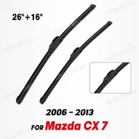 Wiper Front Wiper Blades For Mazda CX7 CX-7 2006 - 2013 Windshield Windscreen Clean Window Car Rain Brushes 26"+16" 1