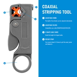 Insulated Stainless Steel Wire Stripping and Decrustation Tool with Hexagon Wrench (Grey)