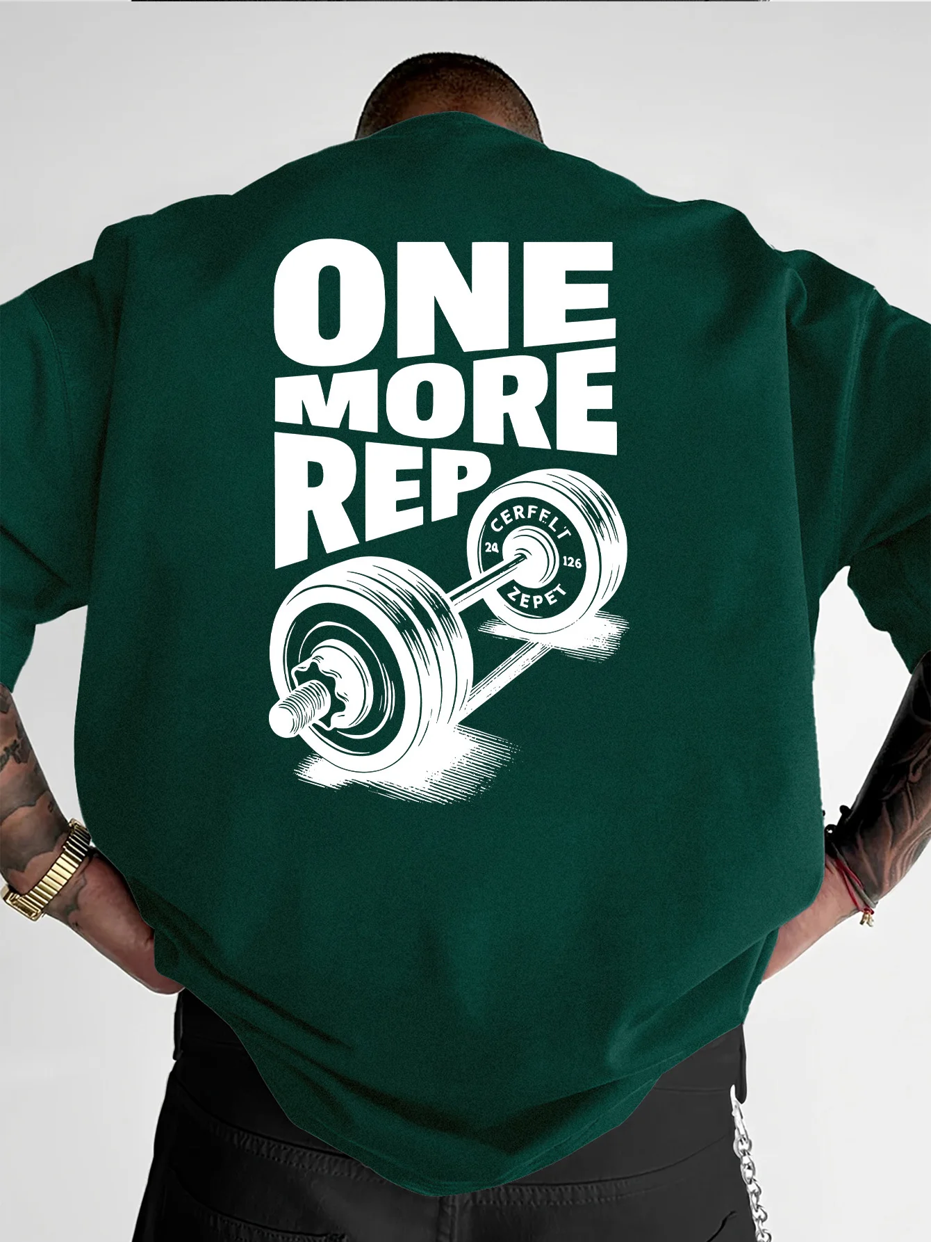 ตัวเลือกสินค้า เสื้อยืดวินเทจ ONE MORE REP สำหรับออกกำลังกาย