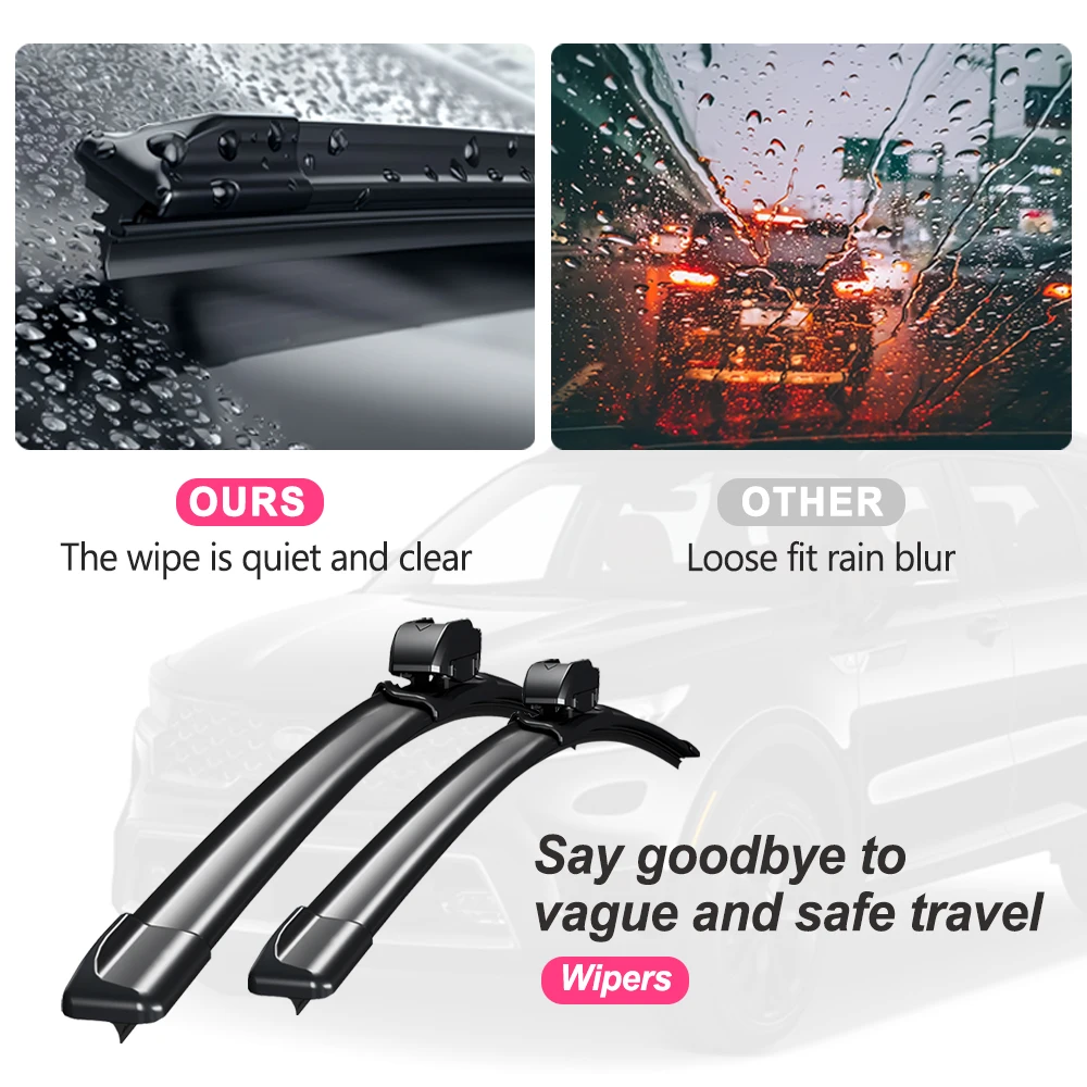 Car Wiper Blades For Kia EV6 2021-2025 Front Windshield Wiper Blades 2 PCS Window Cleaning Car Accessories 2022 2023 2024 2