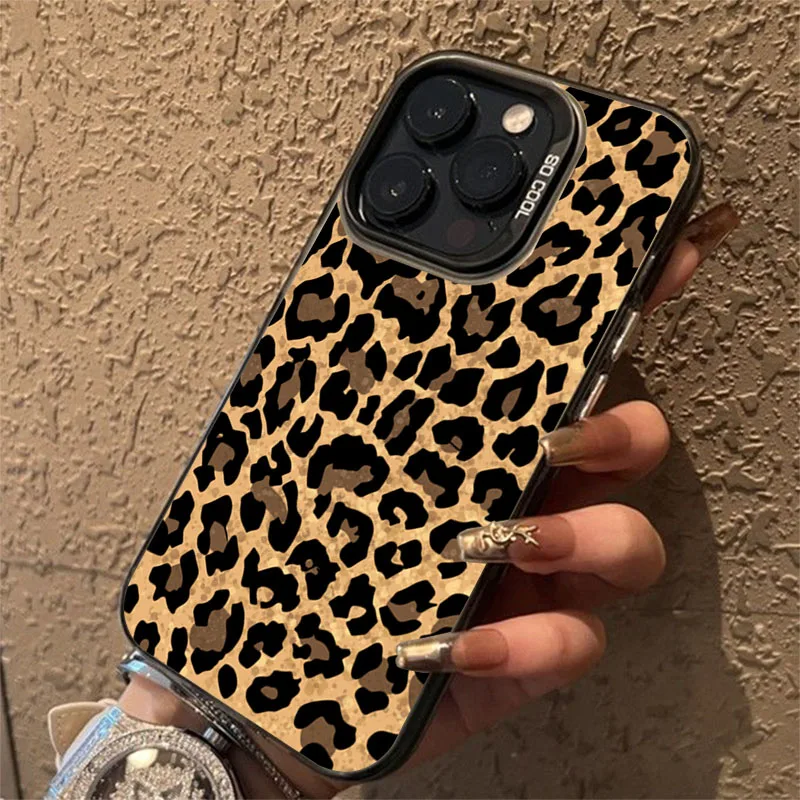 Brown Leopard Anti-Drop Armor Phone Case - Durable & Stylish Protection Back Cover
