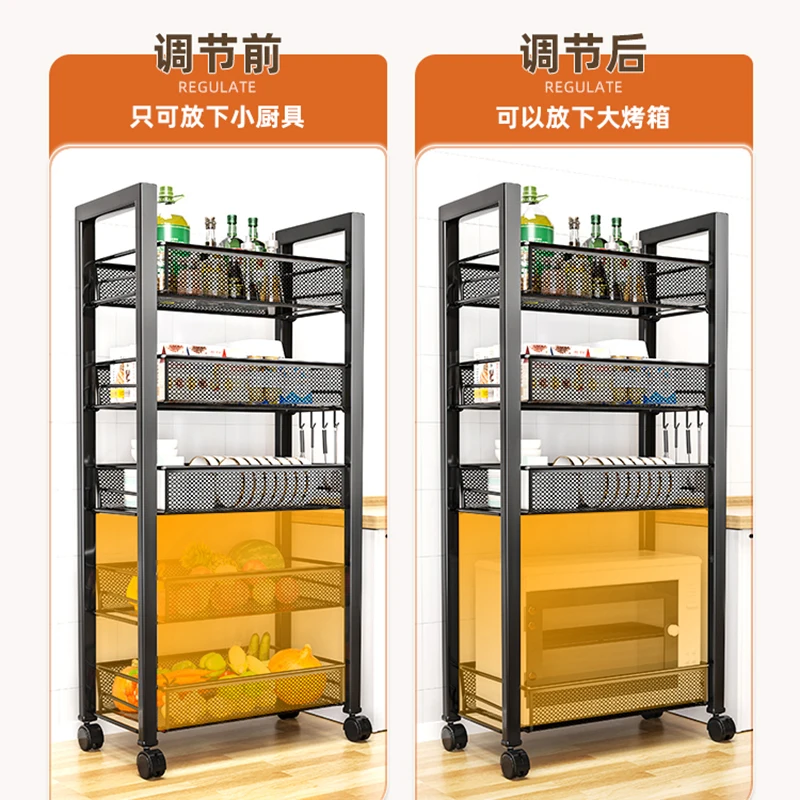 Kitchen Storage Trolley Organization Utility Basket Rolling Cabinets Trolley Food Cart Serving Vestidores Hotel Furniture