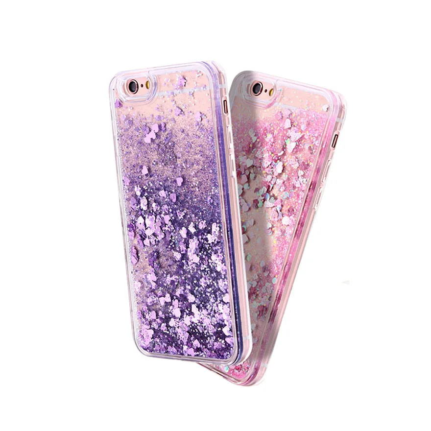 รูปสินค้า เคสใสกันกระแทก กลิตเตอร์หัวใจ สำหรับ iPhone 16/15/14/13/12/11
