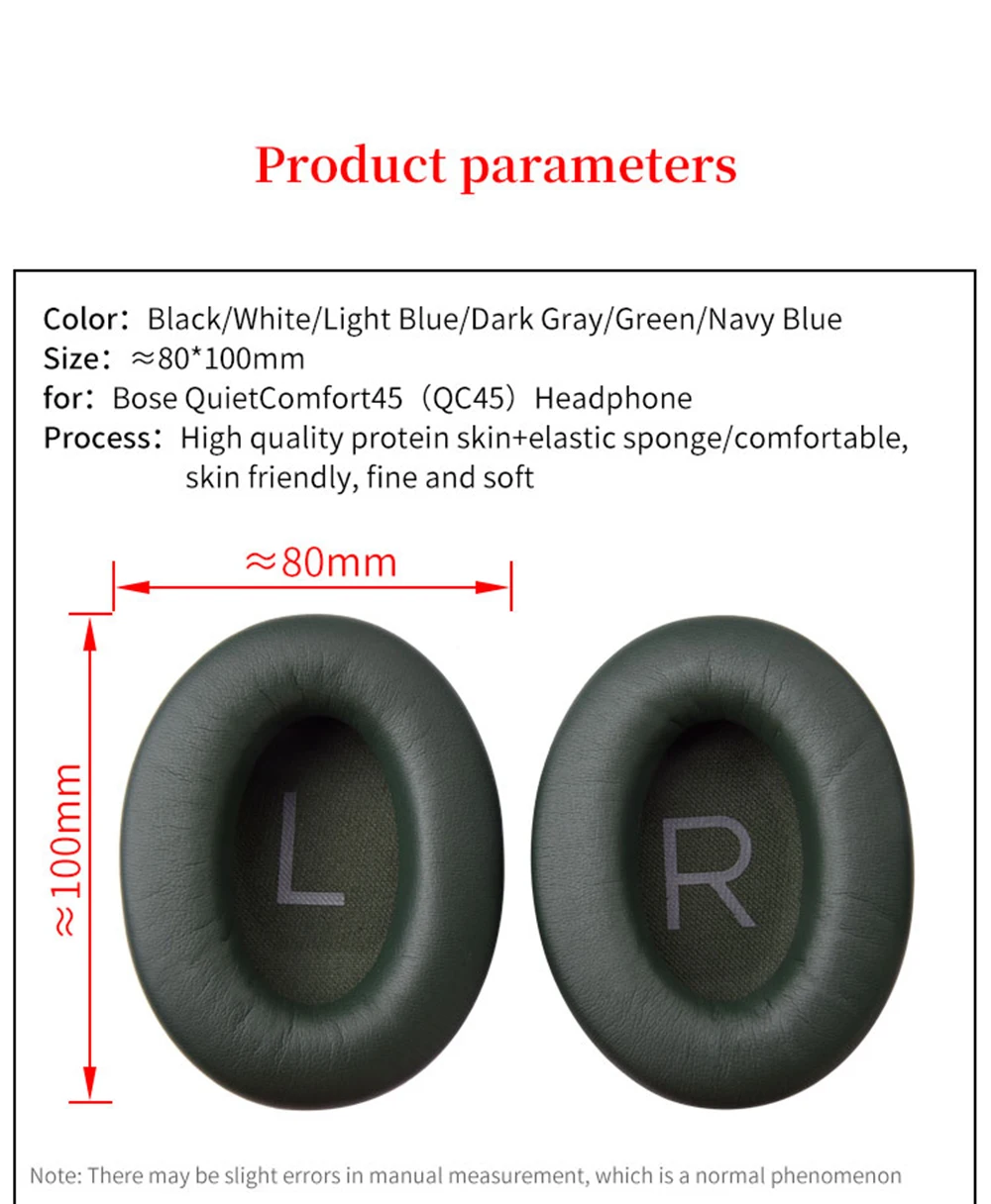Ear Pads For Bose QC45 Headphone Cushion QuietComfort 45 Headset Foam Pad Earpads Sponge Earmuffs