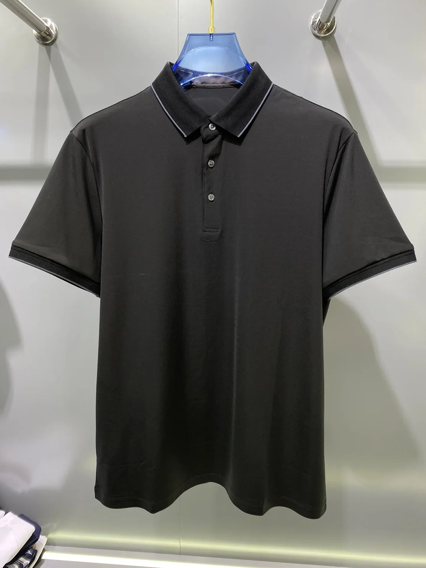 

2024 SIJITONGDA Shirt silk men 2024 summer new short sleeve breathable thin embroidery quality big size M-3XL