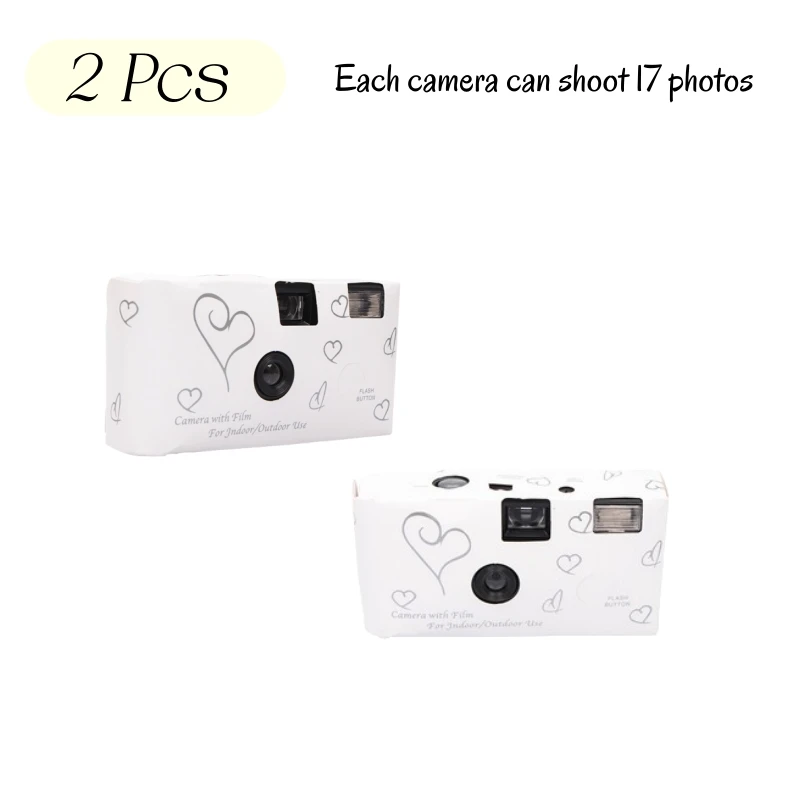2-12 יחידות מצלמת חתונה חד פעמית מצלמת סרט 35mm 17 גלילים מצלמת פלאש למתנת יומולדת חגיגה