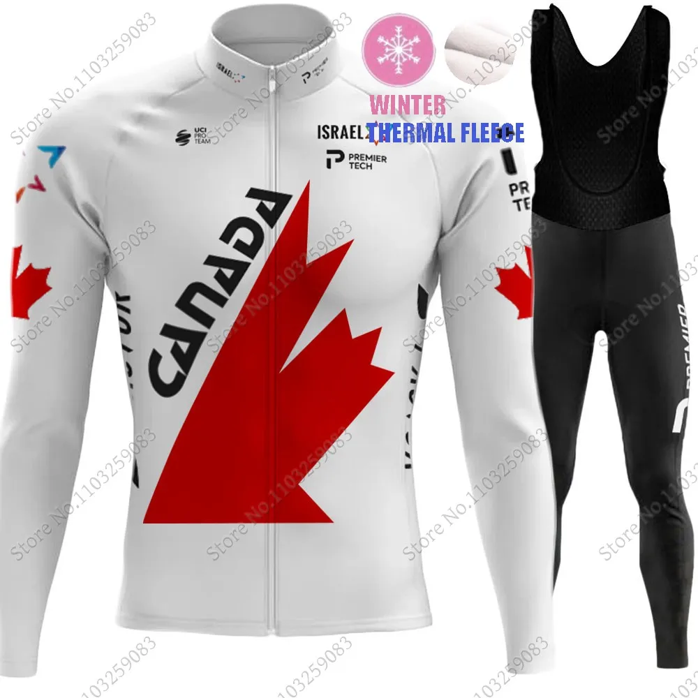 Israel-Team Cycling Jersey IPT Set Canada long Sleeve Clothing Men Road Bike Shirt Suit Bicycle bib Pants MTB Wear