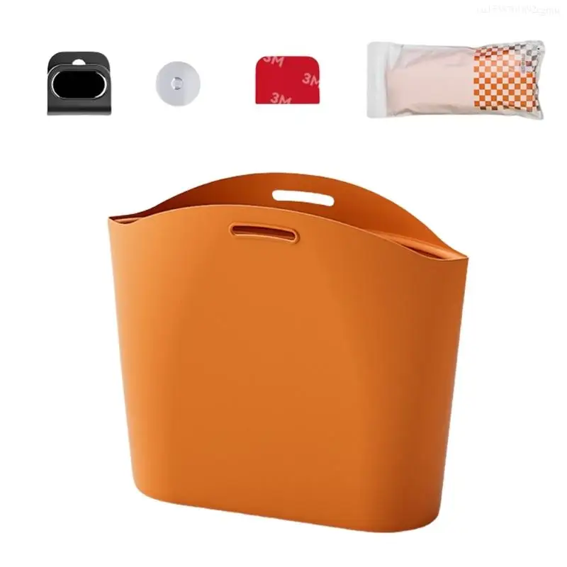 Foldable Car Organizers for Waste Management, Hangable Silicone Trash Receptacle F0I5