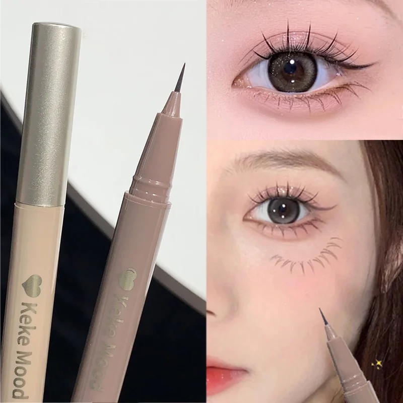 0.01mm Waterproof Matte Liquid Eyeliner Ultra-thin Quick Dry Glitter Lying Silkworm Lower Eyelash Pencil Eyes Makeup Cosmetic