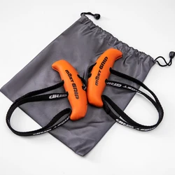 Enhanced Fitness Grip Handles for Home Gym Training & Resistance Workouts (Orange)