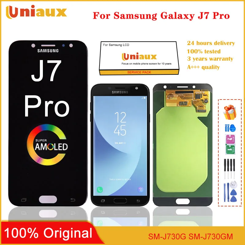 

5.5'' Original AMOLED For Samsung Galaxy J7 Pro 2017 J730 LCD Display Touch Screen For Galaxy J7 2017 SM-J730F LCD