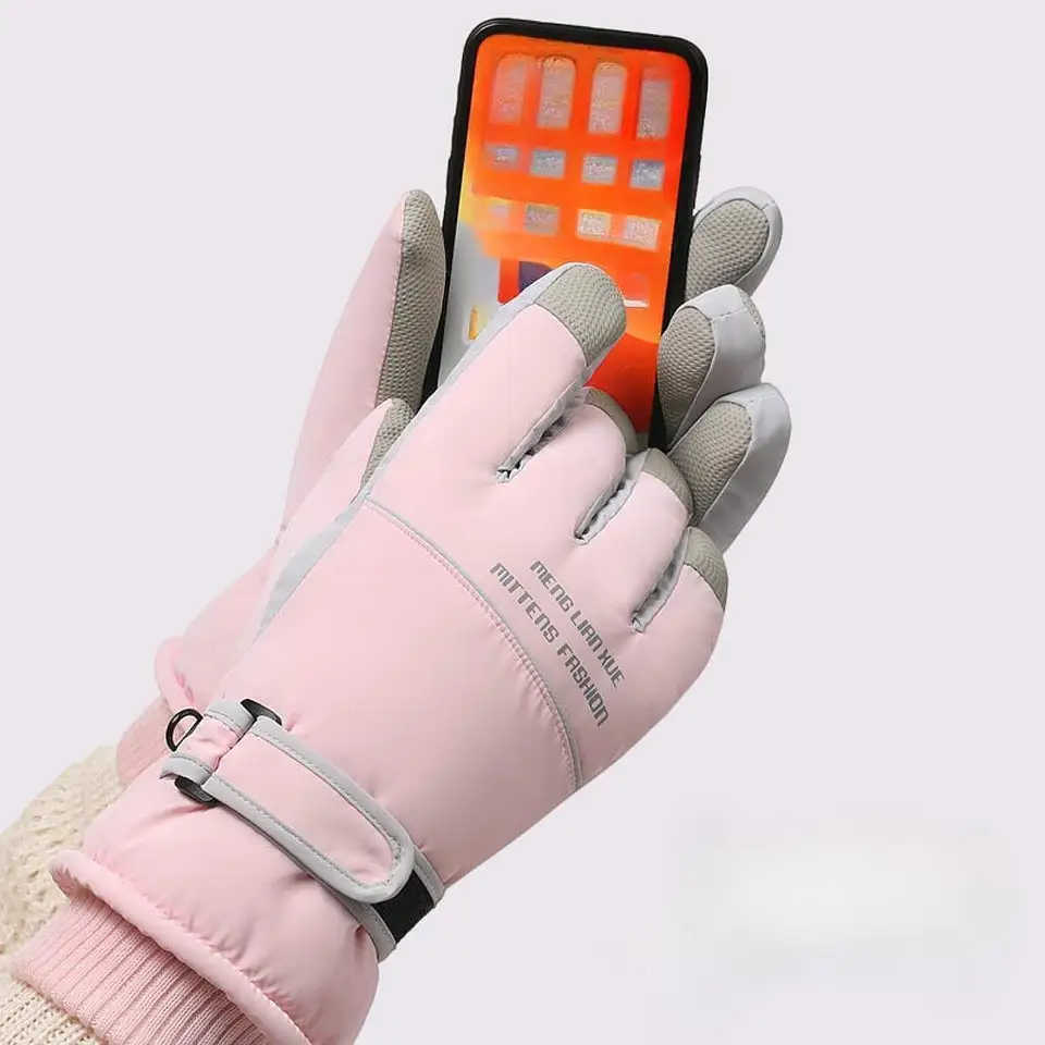 Gants écran Tactile Gants Ski Anjetan Femme - Imperméables, Coupe-Vent, Écran Tactile, Pour Running, Velo, Snowboard Gants Thermique Snowboard Alpinisme