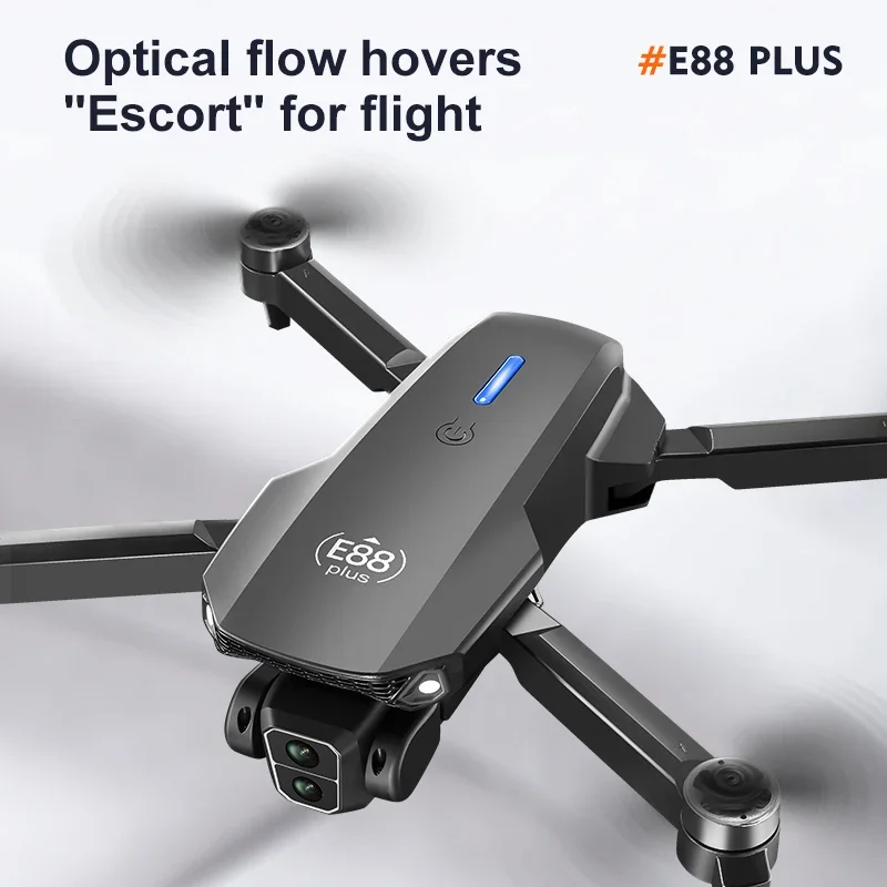 Drone E88 Plus Noir avec Caméra HD et Moteur Sans Balais