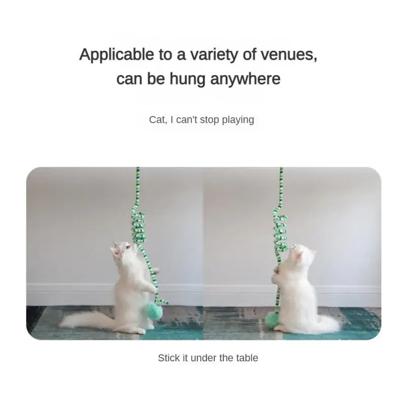 Interactive Simulation Cat Toy Self-hey Interactive Toy Kitten Playing Teaser Wand Cat Bell Hanging