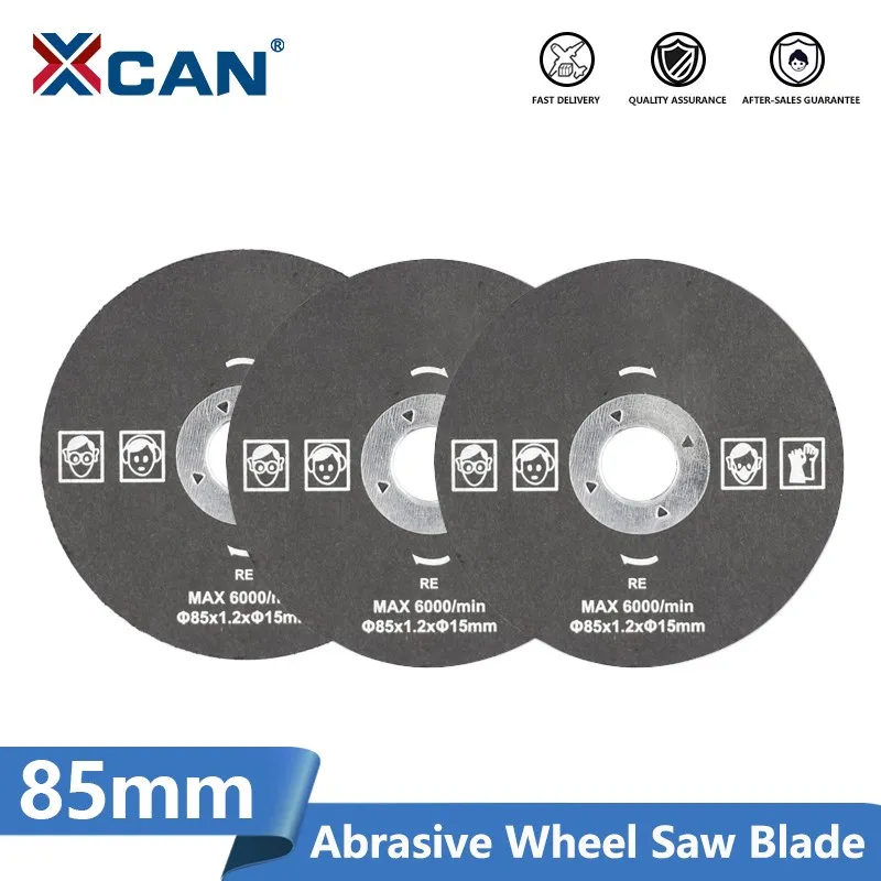XCAN 85mm Abrasive Wheel Saw Blade Circular Saw Blade For Metal Cutting