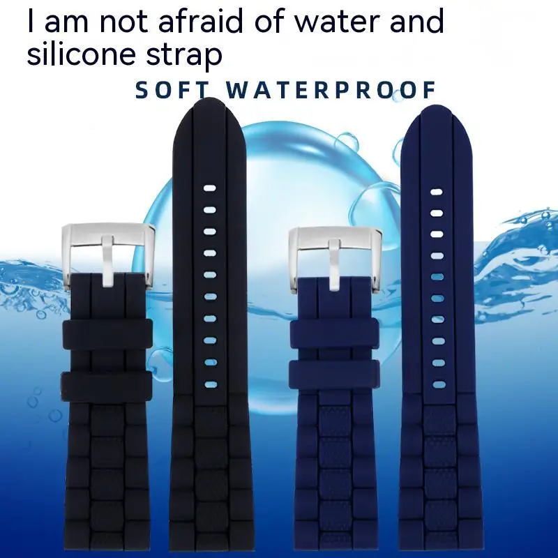 Cinturino Per Orologio In Silicone Impermeabile E Resistente Al Sudore Per Armani Ar5905 Ar11341 Ar589 Ar5920 22 23Mm Accessori Per Cinturini Morbidi