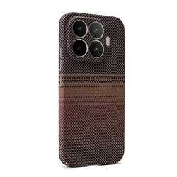 Magnetic Carbon Fiber Striped Pattern Lightweight Hard Case for Xiaomi 17T Pro (HO1)