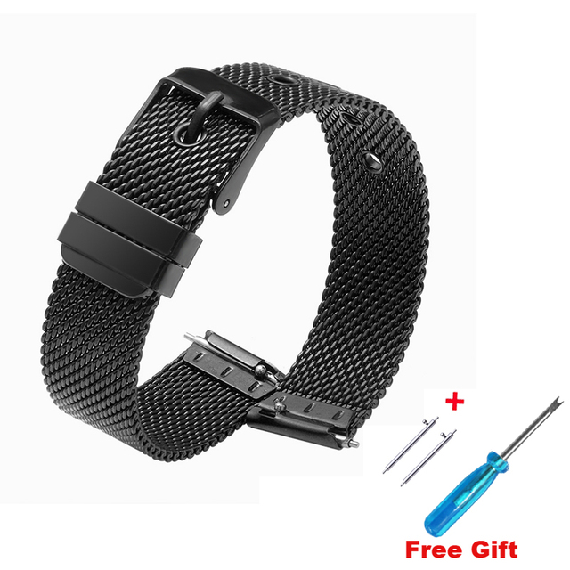 High quality Quick release Spring bar Mesh band Stainless steel Watchband For DW Watch 10mm 12mm 14mm 16m 18mm 20mm 22mm