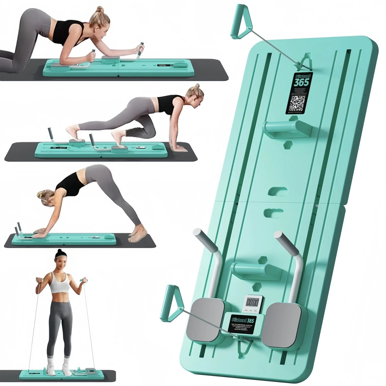 Multi Functional Six In One Healthy Belly Plate Automatic Rebound Wheel Home Exercise Abdominal Muscles Vest Line Fitness Board