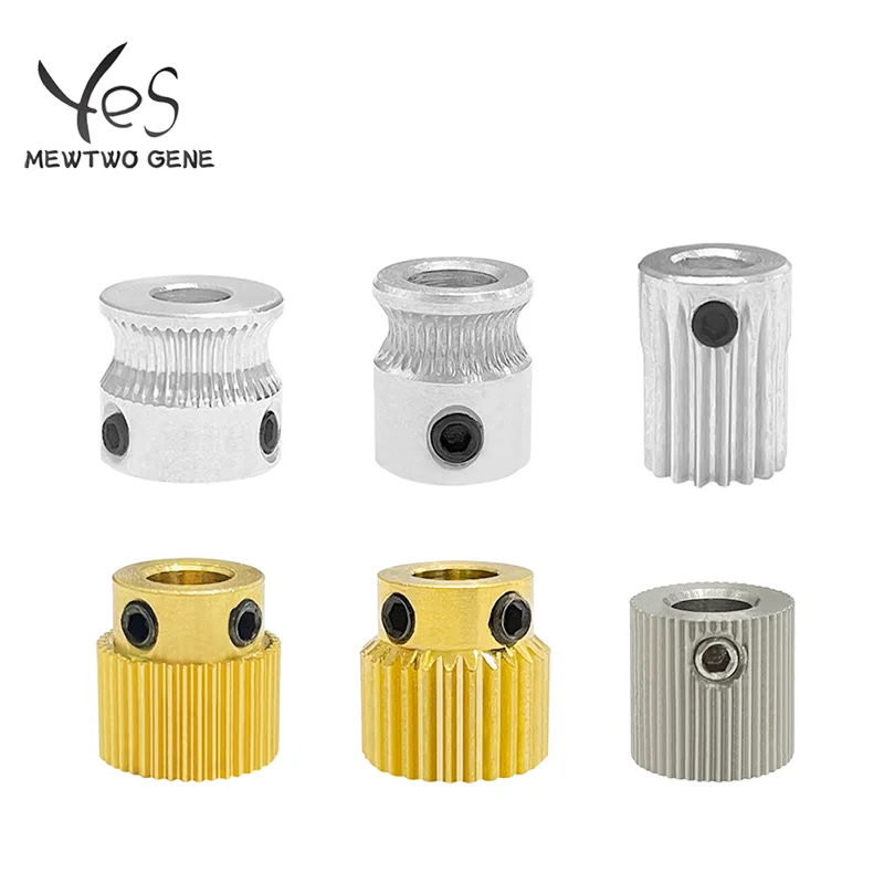 

MK7 MK8 Extruder Drive Gear Bore 26/36/40 teeth 5/8mm For 1.75/3.0mm Teeth Brass Stainless Steel Drive Feeding