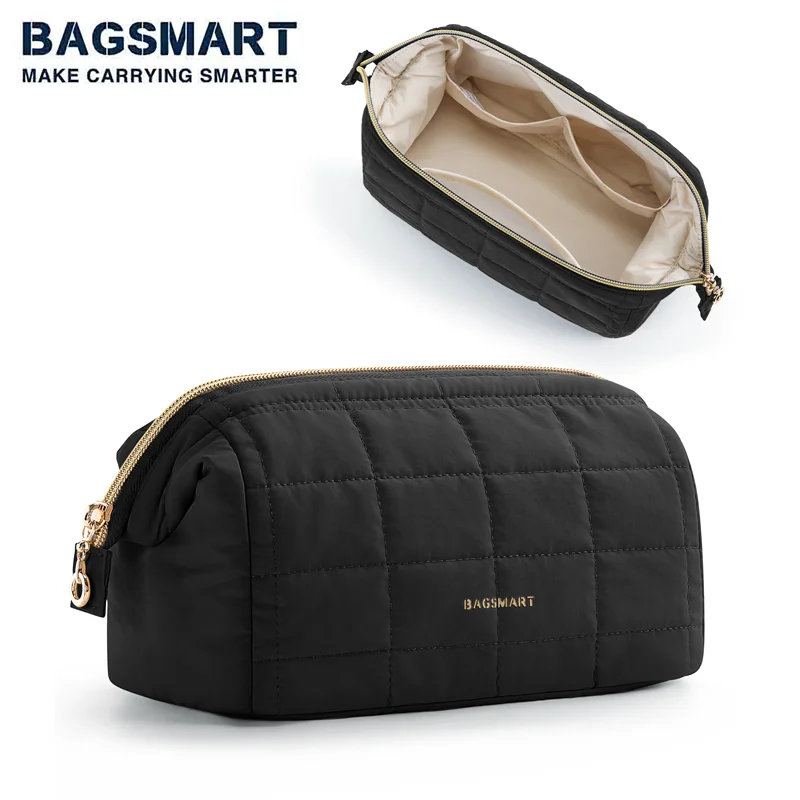 BAGSMART Travel Makeup Bag Cosmetic Bag Make Up Organizer Case