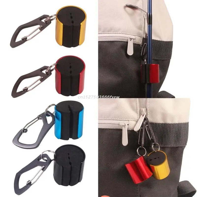 Support De Canne à Pêche Avec Clip Et Mousqueton – Portable En Alliage – Neuf