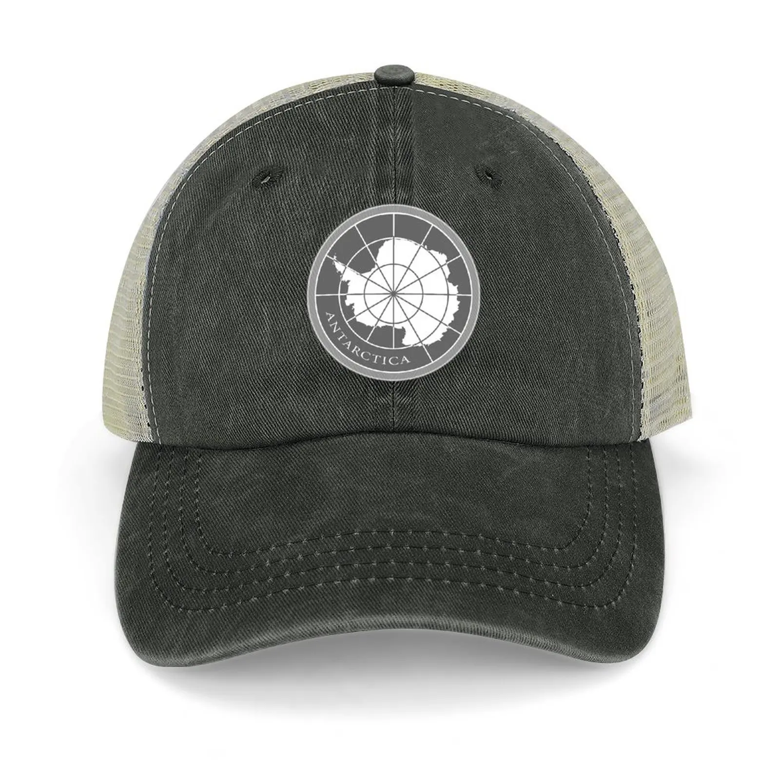 

Antarctica emblem Cowboy Hat Designer Hat Beach New Hat Mens Tennis Women's