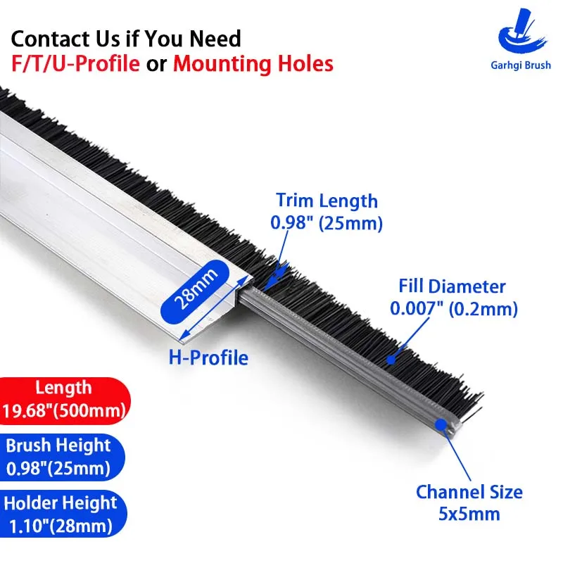 Versatile Weatherproof Sealing Brush for Doors and Windows – Dust and Insect Barrier