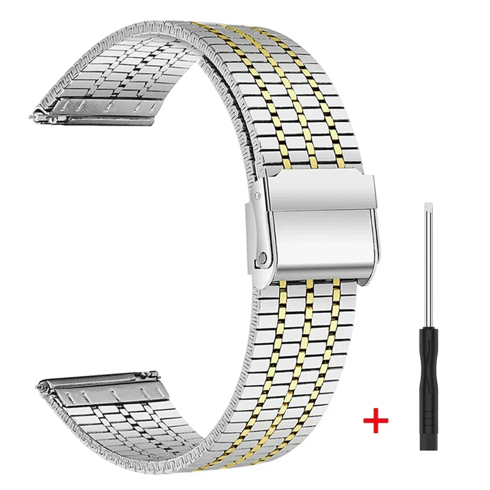 Milanese Stainless Steel Loop Bracelet Watch Band, 20mm & 22mm