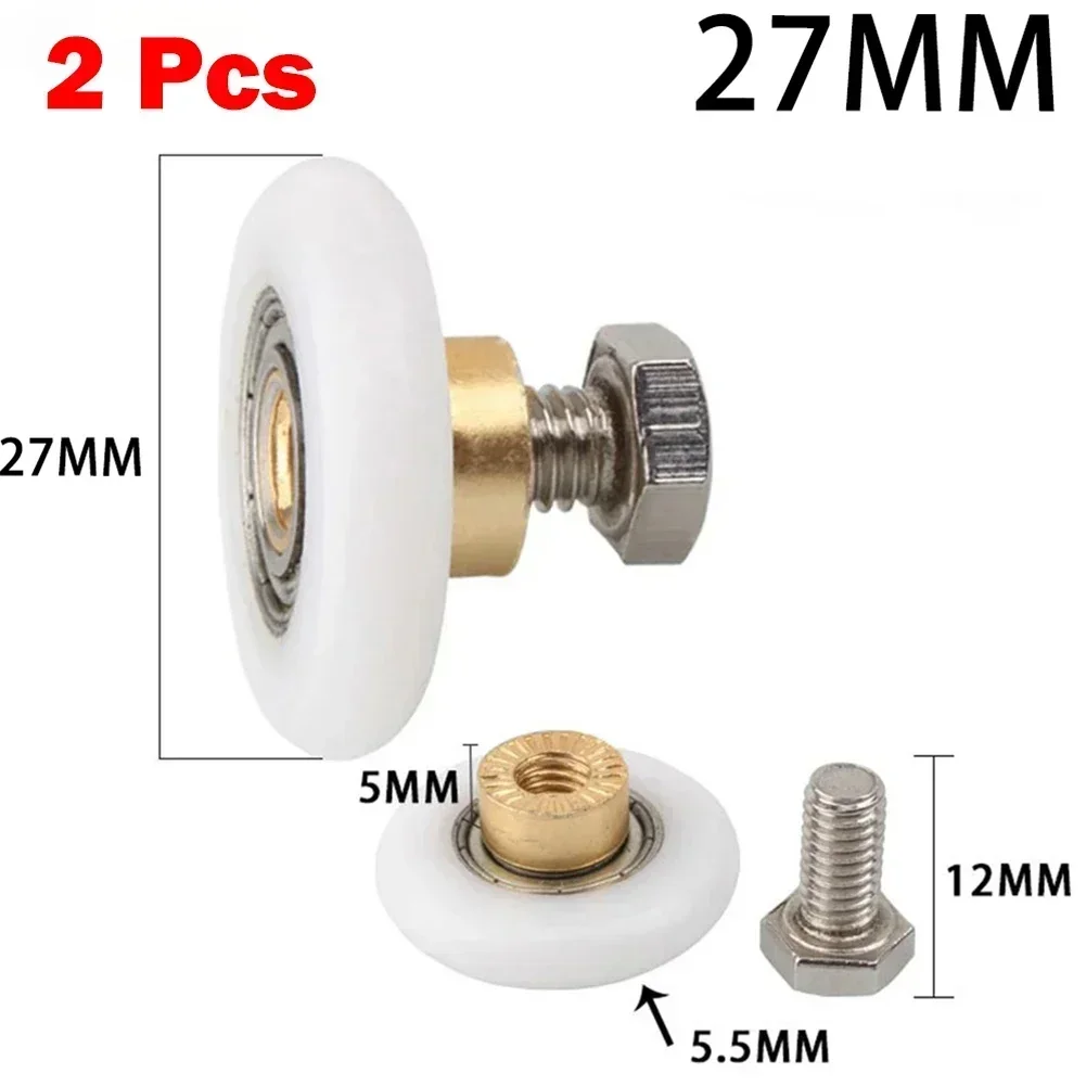 Runners Door Rollers 6-8mm Brass Centre Nylon Outer Wheel Stainless Steel Screw for Old Shower Door Rollers