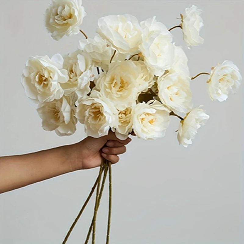 1 Stücke Pfingstrose Künstliche Blumen Bouquet 54 cm Gefälschte Blumen für Wohnkultur Garten Hochzeit Dekoration Outdoor Tisch Vase Zubehör – Detail 2