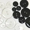 Transparent/Black/White 2-Holes resin Plastic Buttons 9-25mm Apparel Supplies Sewing Accessories 1
