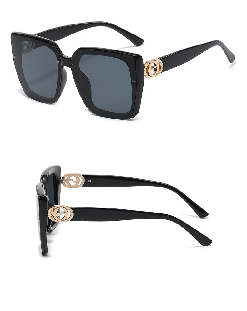 Vintage Overized Square Sunglae Women For Men Claic Big Frame Trending Sun Glae UV400  Brand Deigner_voghion.com