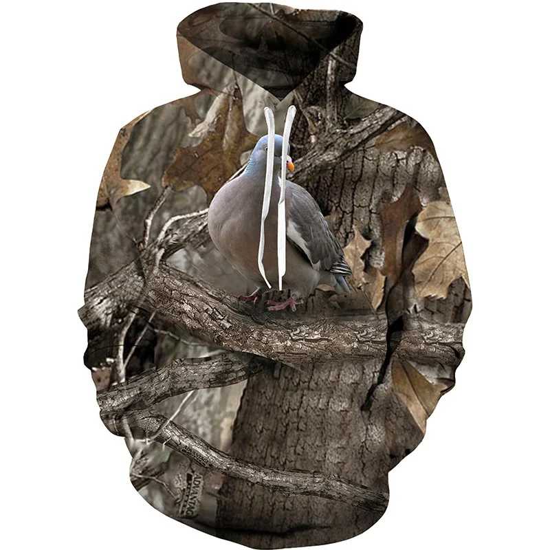 thumbnail image 1 of Sudadera con capucha con estampado 3D de animales, hojas de arce, pino y camuflaje para hombre, sudadera de manga larga fresca para caza, sudadera deportiva para primavera y otoño, 1 of 5