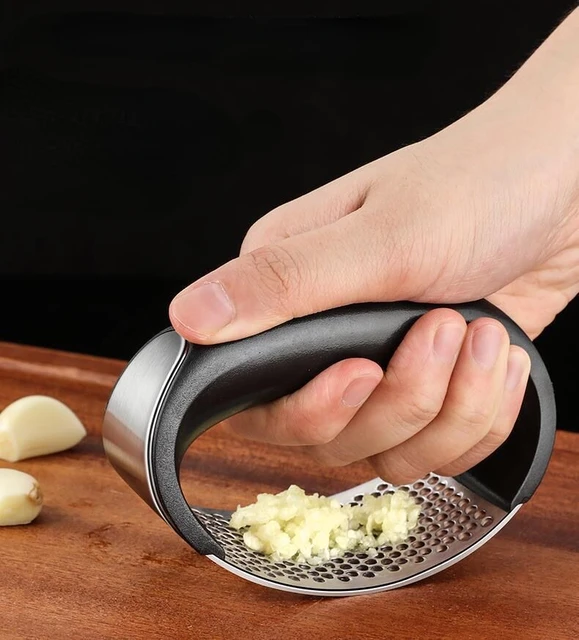 Garlic Press Crusher Mincer Kitchen Stainless Steel Garlic Smasher Squeezer  Manual Press Tool - AliExpress