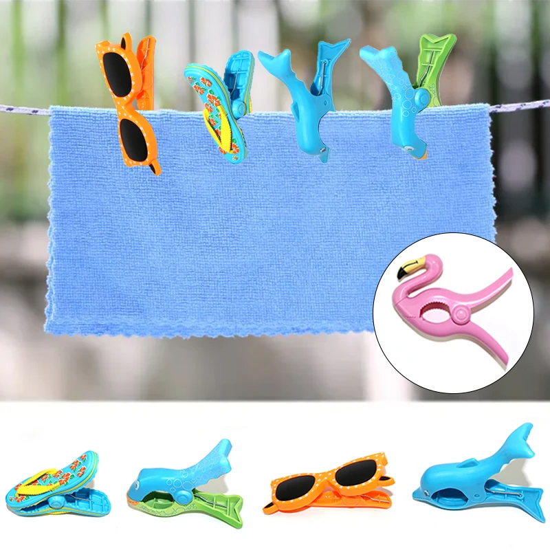 Large Plastic Beach Towels Clips For Sunbeds Sun Lounger Animal