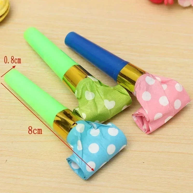 30pcs Funny Polka Dot Whistle Children Game Whistle Stuffers Sound Making Toys Surprised Party Birthday Supplies Kids Toy