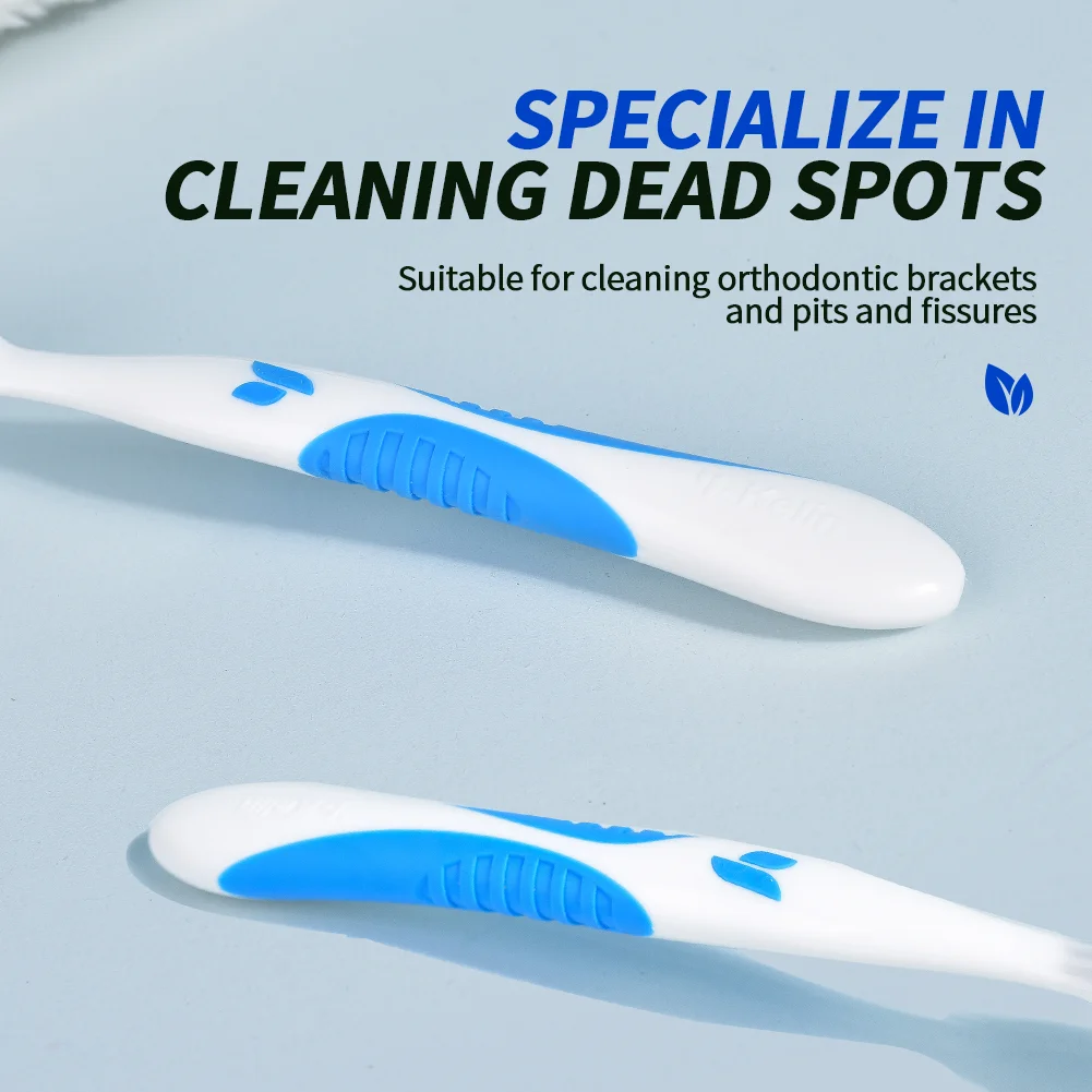 Y-Kelin Denture Brush False Tooth Soft Bristles Teeth BrushDual Heads Antibacterial with Free Gift - Image 5