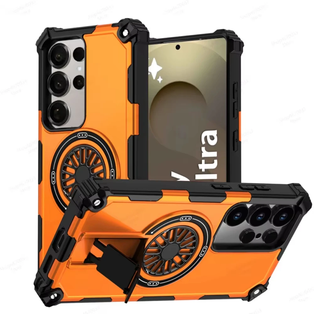 Armour Magnetic Stand Shockproof Phone Case with MagSafe Compatibility