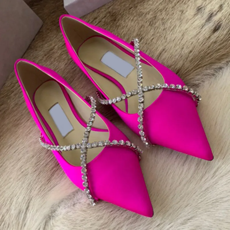 

High quality 2022 European and American new women's flat shoes rhinestone decorative shoes